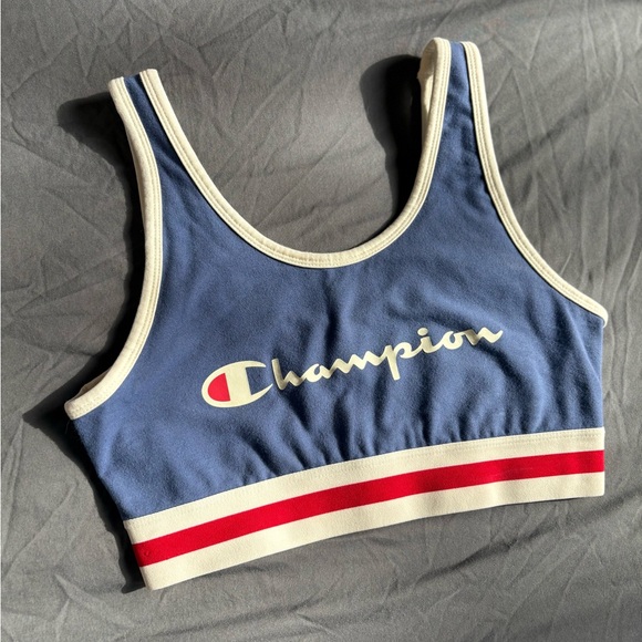 NWT Champion Women's Blue & White Sports Bra Size S - Picture 2 of 6
